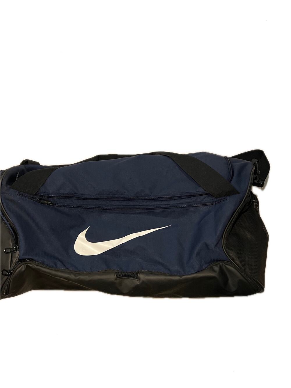 Nike Brasilia 9.5 Blue Black Medium 60L Duffel Gym Bag